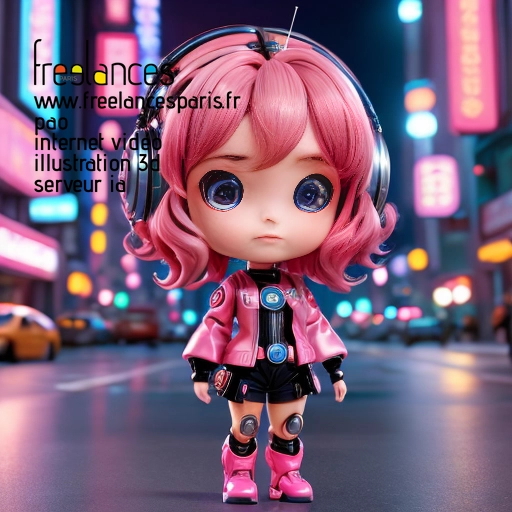 Pao mise en page internet vidéo illustration 3d serveur IA générative AI freelance paris studio de création magazines QTML18H0